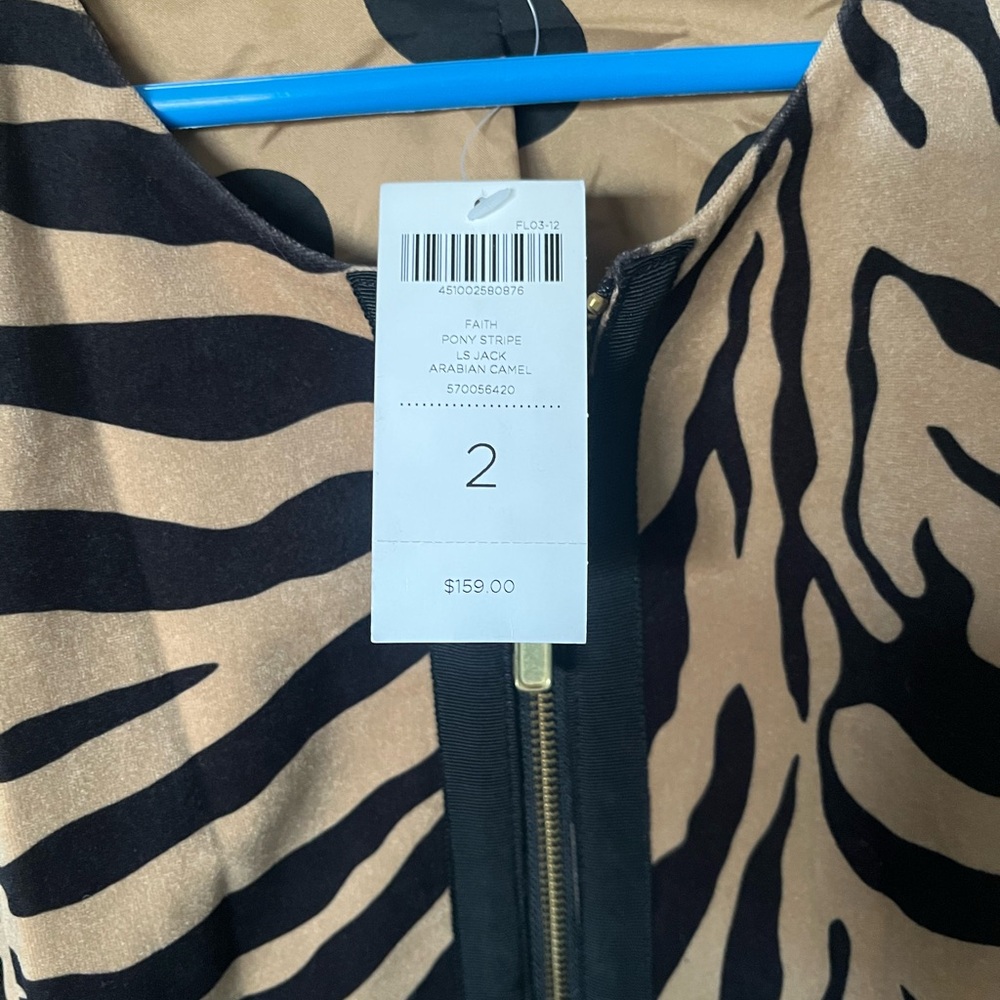 CHICO’S animal print blazer jacket NWT size 2 - Picture 3 of 6